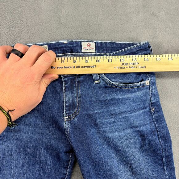 Adriano Goldschmied Ankle Jeans Women's 28R Blue Stilt Roll-Up Cigarette Roll-Up - Picture 8 of 10